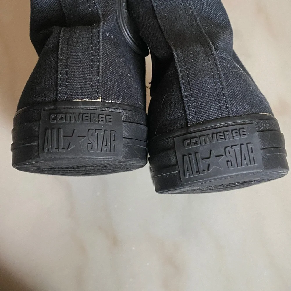 Converse All Star Black on Black High-Tops Men’s Sz 9 - Picture 5 of 9